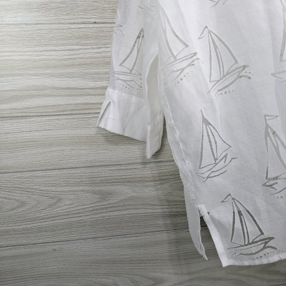 Sailboats Button-Front Shirt - Picture 4 of 7